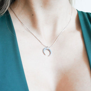 Necklace Silver pladed crescent moon