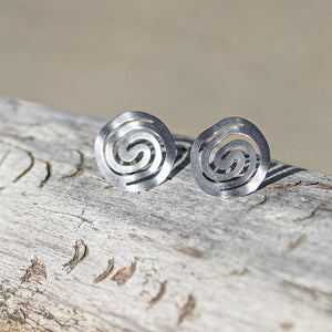 Silver plated Spiral Earrings