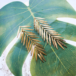 Earrings Long Leaf
