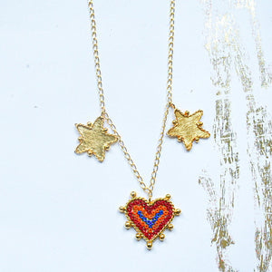 Necklace Heart and Stars